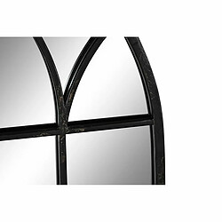 DKD Home Decor Miroir mural Fenêtres - Noir