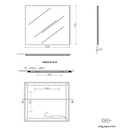 Kiamami valentina miroir salle de bain lumineux - Gris pas cher