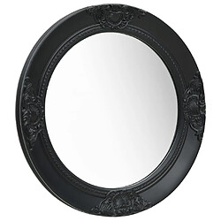 vidaXL Miroir Baroque 50 cm - Noir