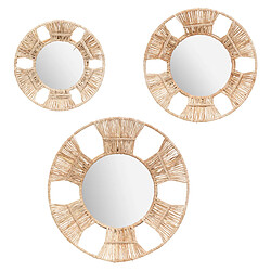 Atmosphera Lots 3 Miroirs Jute 31 cm
