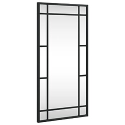 vidaXL Miroir Mural Noir 30x60 cm
