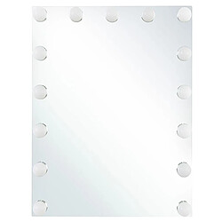 Beliani LUCENAY - Miroir LED argenté