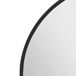 En.casa Miroir de salle de bain ovale - Noir pas cher