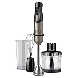 Black & decker BXHBA1200E Mixeur plongeant - 1200 W - 21 vitesses - 4 lames inox - Pied amovible - Turbo - Sans BPA - Accessoires: hachoir, fouet, bol mesureur
