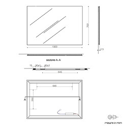 Kiamami valentina Miroir LED salle de bain - Gris pas cher