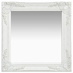 Decoshop26 Miroir Baroque 50x50 cm Blanc