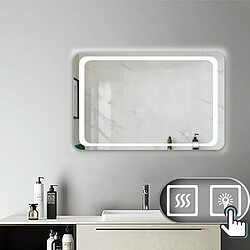 Miroir de salle de bain LED antibuée - 90x70 cm