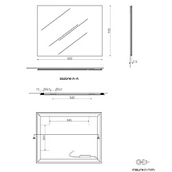 Kiamami valentina Miroir de salle de bain lumineux - Gris pas cher