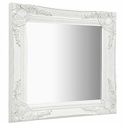 Decoshop26 Miroir Baroque 50x50 cm Blanc