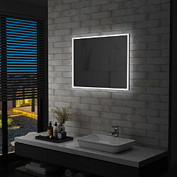 Decoshop26 Miroir LED salle de bains - Argenté