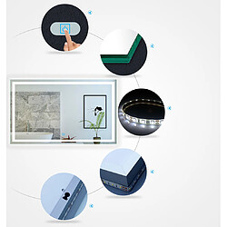 Avis Miroir de salle de bain lumineux - 80 x 60 cm