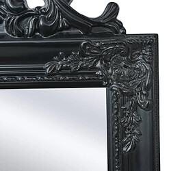 Avis vidaXL Miroir sur pied baroque - Noir