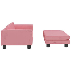 Acheter vidaXL Canapé avec repose-pied enfant - Rose