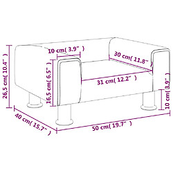 vidaXL Canapé enfant - Crème pas cher