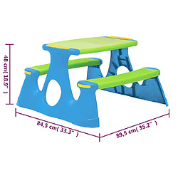 vidaXL Banc pique-nique enfants pas cher