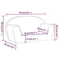 vidaXL Canapé 2 places enfant - Rose pas cher