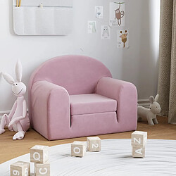 vidaXL Canapé-lit Enfants Rose Douce