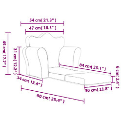 vidaXL Canapé-lit pour enfants - Anthracite pas cher