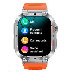 Yonis Montre Connectée Orange Étanche Musique Appels