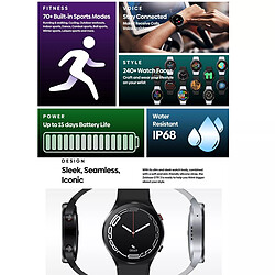 Yonis Montre Connectée Sport Voix SpO2 Température pas cher