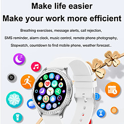 Yonis Montre Connectée Élégante Or IP67 BT5.2 1.32inch pas cher