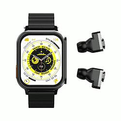 Yonis Montre Sport HD & Ecouteurs Bluetooth Montre Connectée Sport HD 1.96' Appels Bluetooth & Écouteurs Intégrés Autonomie 12j Noir YONIS