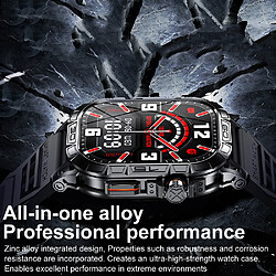 Yonis Montre Connectée Sportive Noir Acier Bluetooth pas cher