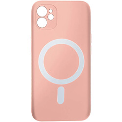 Avizar Coque MagSafe pour iPhone 12 Soft Touch Mate Bords Surélevés rose