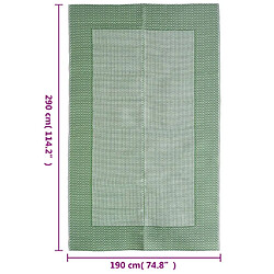 Tapis d'extérieur vidaXL - Vert - 190x290 cm pas cher