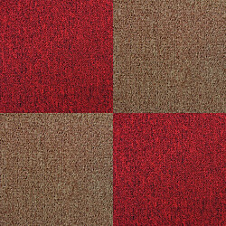 Avis Monstershop Dalles de Moquette - 50x50 cm - Sable & Rouge Écarlate
