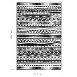 vidaXL Tapis Noir 140x200 cm pas cher