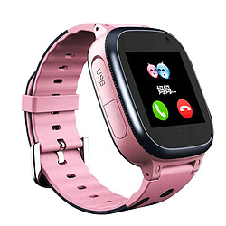 Yonis Montre Enfant SOS Appel Urgence GPS Chat Vocal Montre Connectée Enfant SOS Appel Voix Chat Positionnement Sécurité Waterproof Rose YONIS