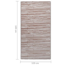 Tapis d'extérieur vidaXL - Marron - 120x180 cm pas cher