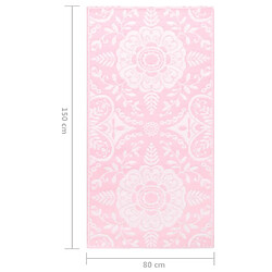 vidaXL Tapis Rose 80x150 cm pas cher