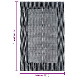vidaXL Tapis d'extérieur - 160x230 cm - Gris pas cher
