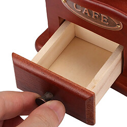 Moulin à café manuel rétro bois inox