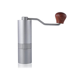 Moulin à café manuel en inox Moulin à café manuel - Meules coniques - Réglage 1 à 23 crans - Portable - Corps aluminium - Nettoyage facile