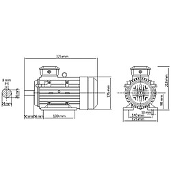 vidaXL Moteur électrique triphasé 1.5kW pas cher