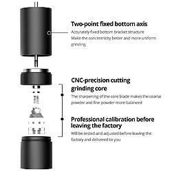 Avis Moulin à café manuel portable - Noir
