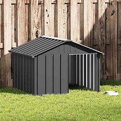 vidaXL Niche chien 116,5x103x81,5 cm - Acier galvanisé