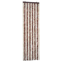 Decoshop26 Rideau contre insectes - Beige et marron clair