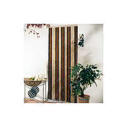 JARDIéco JARDIDECO Rideau de porte chenille Florence 90x220 cm - Beige Bronze Brun