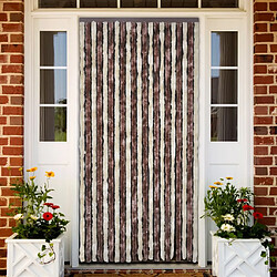 Decoshop26 Moustiquaire Beige Marron Chenille 100x220 cm