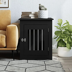 Avis vidaXL Meuble de cage pour chiens - Noir