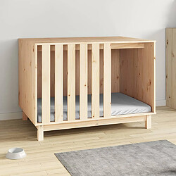 Avis VIDAXL Niche pour chien - Bois de pin massif - 100x70x72 cm