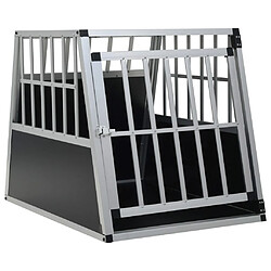 vidaXL Cage pour chien 65x91x69,5 cm - Aluminium et MDF