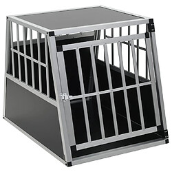 vidaXL Cage pour chien 65x91x69,5 cm - Aluminium et MDF