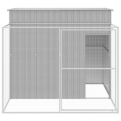 Avis vidaXL Niche pour chien avec cour - Gris clair 214x253x181 cm