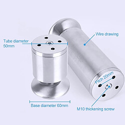 Avis Wewoo Pieds de meuble en acier inoxydable - 60 mm
