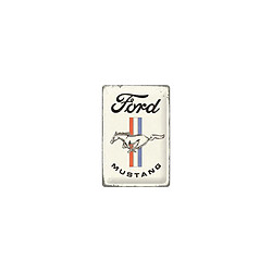 Nostalgic Art Plaque décorative Ford Mustang Plaque métal - Thème Horse & Stripes - Dimensions 30 x 20 cm